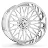 Set 4 22" Axe Wheels Kratos Chrome 22x12 8x6.5 -44mm For Chevy GMC Ram Ford Rims