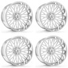 Set 4 22" Axe Wheels Kratos Chrome 22x12 8x180 -44mm Lifted For Chevy GMC Rims
