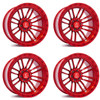 Set 4 22" Axe Wheels Icarus Candy Red 22x12 Wheels 8x6.5 -44mm Lifted Truck Rims