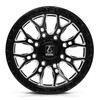 Set 4 15" Axe Wheels Atlas UTV Gloss Black Milled 15x7 Wheels 4x137 4x156 10mm