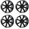 Set 4 20" Axe Wheels Artemis Gloss Black Milled 20x12 5x5 5x5.5 -44mm Truck Rims