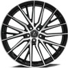 22" Axe Wheels EX40 Black & Polished Face 22x9 Wheel 5x110 35mm Rim