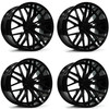 Set 4 20" Axe Wheels EX30 Gloss Black 20x8.5 Wheels 5x110 40mm Rims