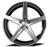 22" Axe Wheels ZX9 Black & Polished Face 22x9 Wheel 5x5 35mm For Jeep Truck Rim