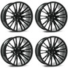 Set 4 22" Axe Wheels CF2 Gloss Black 22x9 Wheels 5x120 25mm Rims