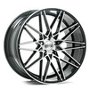 Set 4 20" Axe Wheels ZX4 Black & Polished Face 20x9 Wheels 5x115 32mm Rims