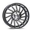 19" Axe Wheels ZX1 Black & Polished Face 19x8.5 Wheel 5x115 40mm Rim