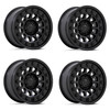 Set 4 Black Rhino BR012 Outback 18x8.5 Matte Black Wheels 5x5 18" 0mm For Jeep