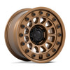 Set 4 Black Rhino BR012 Outback 17x8.5 Matte Bronze 5x5 17" -10mm Lifted Wheels