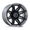 Set 4 Fuel FC401 Brawl 22x10 8x180 Gloss Black Brushed Gray Wheels 22" -18mm Rim