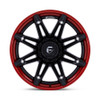 Set 4 Fuel FC401 Brawl 24x12 8x170 Matte Black Candy Red Lip Wheels 24" -44mm