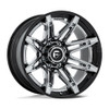 Set 4 Fuel FC401 Brawl 22x10 8x170 Chrome Gloss Black Lip Wheels 22" -18mm Rims