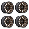 Set 4 Fuel FC866 Piston 20x10 6x5.5 Matte Bronze Gloss Black Wheels 20" -18mm