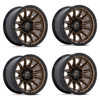 Set 4 Fuel FC866 Piston 20x9 5x5 Matte Bronze Gloss Black Lip Wheels 20" 1mm