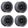 Set 4 Black Rhino BR014 Sahara 17x9 Matte Black Gunmetal Wheels 5x5 17" -12mm