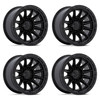Set 4 Fuel FC866 Piston 20x10 5x5 Blackout Wheels 20" -18mm Lifted For Jeep Rims