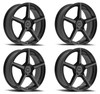 Set 4 16" Motiv 433B Blade  16x7.5 Wheels 5x4.50 +40mm