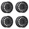 Set 4 Black Rhino BR015 Voll 17x8.5 Matte Black Wheels 5x5 17" 0mm For Jeep Rims