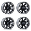 Set 4 Fuel FC401 Brawl 20x10 8x170 Gloss Black Brushed Gray Wheels 20" -18mm Rim