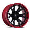 Set 4 Fuel FC402 Catalyst 20x10 6x135 Matte Black Candy Red Lip Wheels 20" -18mm