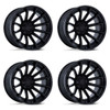 Set 4 Fuel FC403 Burn 22x10 6x135 Matte Black Gloss Black Lip Wheels 22" -18mm