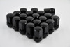 Set 20 Black Lug Nuts 7/8" 22mm Hex - 14mm x 1.5 1.5" Tall M14x1.5