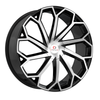 22" Cavallo CLV-51 Gloss Black & Machined Wheel 22x8.5 5x4.5 5x120 38mm Rim