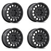 Set 4 Black Rhino BR015 Voll 17x8 Matte Black Wheels 5x4.5 17" 38mm Truck Rims