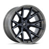 Set 4 Fuel FC402 Catalyst 22x10 6x135 Gloss Black Brushed Gray Wheels 22" -18mm