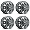 Set 4 16" Voxx G-FX MV2 Matte Black Wheels 16x6.5 6x130 45mm Rims