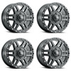 Set 4 16" Voxx G-FX MV2 Matte Black Wheels 16x6.5 5x160 45mm Rims