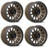 Set of 4 Lock Offroad Yosemite 17x9 6x5.5 0mm Desert Bronze Matte Black Ring Rim