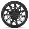 Set 4 17" Lock Offroad Lunatic Matte Black Matte Black Ring 17x9 Wheels 5x5 01mm