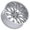 22" TIS 565BSM Bright Silver w/ Brushed Face & Lip 22x12 Wheel 8x170 -44mm Rim