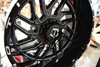 Set 4 20" TIS 544BM Gloss Black Milled 20x12 5x5.5 5x150 -44mm Offroad Wheels