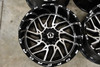 22" TIS 544MB Gloss Black Machined 22x12 5x5 5x5.5 -44mm For Jeep Dodge Ram Rim