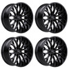 Set 4 24" TIS 565B Gloss Black 24x10 Wheels 6x5.5 -24mm Lifted Truck Rims