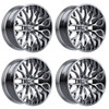 Set 4 24" TIS 565C Chrome 24x10 Wheels 6x5.5 Rim -24mm For Chevy Cadillac Lifted