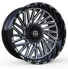 Set 4 22" TIS 553BM Gloss Black Milled 22x10 Wheels 6x5.5 6x135 10mm Truck Rims