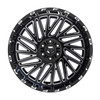 Set 4 22" TIS 553BM Gloss Black Milled 22x10 Wheels 6x5.5 6x135 10mm Truck Rims