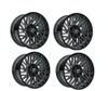 Set 4 22" TIS 553BM Gloss Black Milled 22x10 Wheels 6x5.5 6x135 -12mm Truck Rims