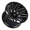 Set 4 22" TIS 554BM Gloss Black Milled 22x12 Wheels 6x135 6x5.5 -44mm Lifted Rim