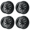 Set 4 20" TIS 553B Gloss Black 20x9 Wheels 5x5 5x5.5 18mm For Jeep Dodge Ram Rim