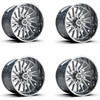 Set 4 24" TIS 547C Chrome 24x14 Wheels 8x180 -76mm Lifted For Chevy GMC Rims