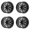 Set 4 20" Fittipaldi Wheels FA18B 20x9 Gloss Black 8x170 18mm For Ford Rims
