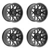 Set 4 18" Fittipaldi Wheels FA17B 18x9 Gloss Black 6x135 6x5.5 18mm Truck Rims