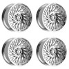 Set 4 22" Fittipaldi Wheels FA15MC 22x10 Mirror Coat 8x170 -19mm For Ford Rims