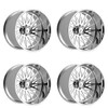 Set 4 26" Fittipaldi Wheels FTF506P 26x14 Polished 8x180 -76mm Forged Truck Rims