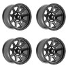 Set 4 20" Fittipaldi Wheels FT104AB 20x9 Satin Anthracite Black Lip 8x180 18mm