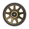 Set 4 20" Fittipaldi Wheels FT104ZB 20x9 Satin Bronze Black Lip 6x5.5 18mm Rims